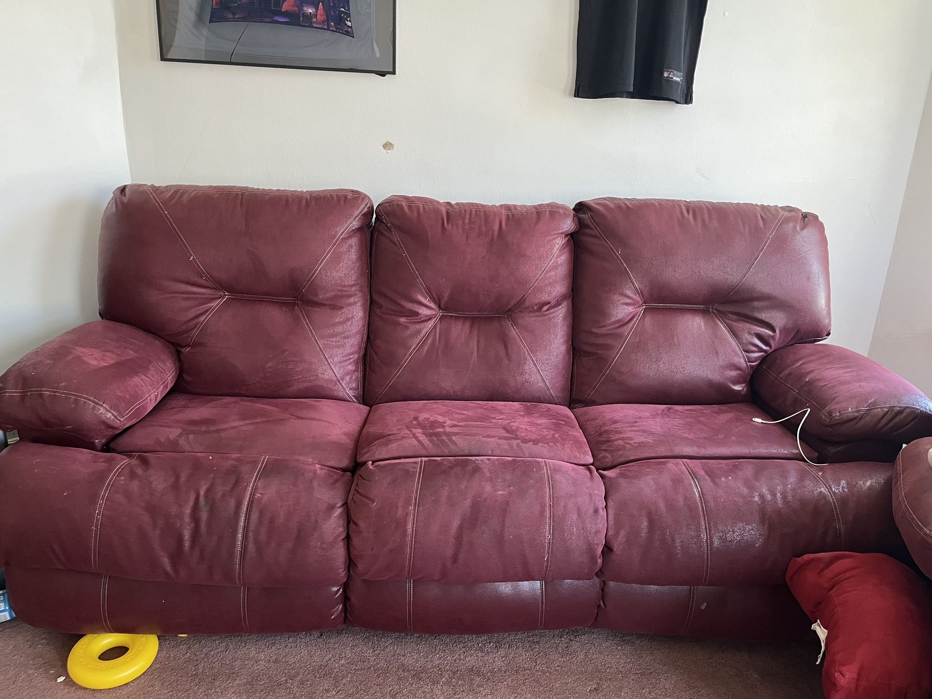 Red Leather couches