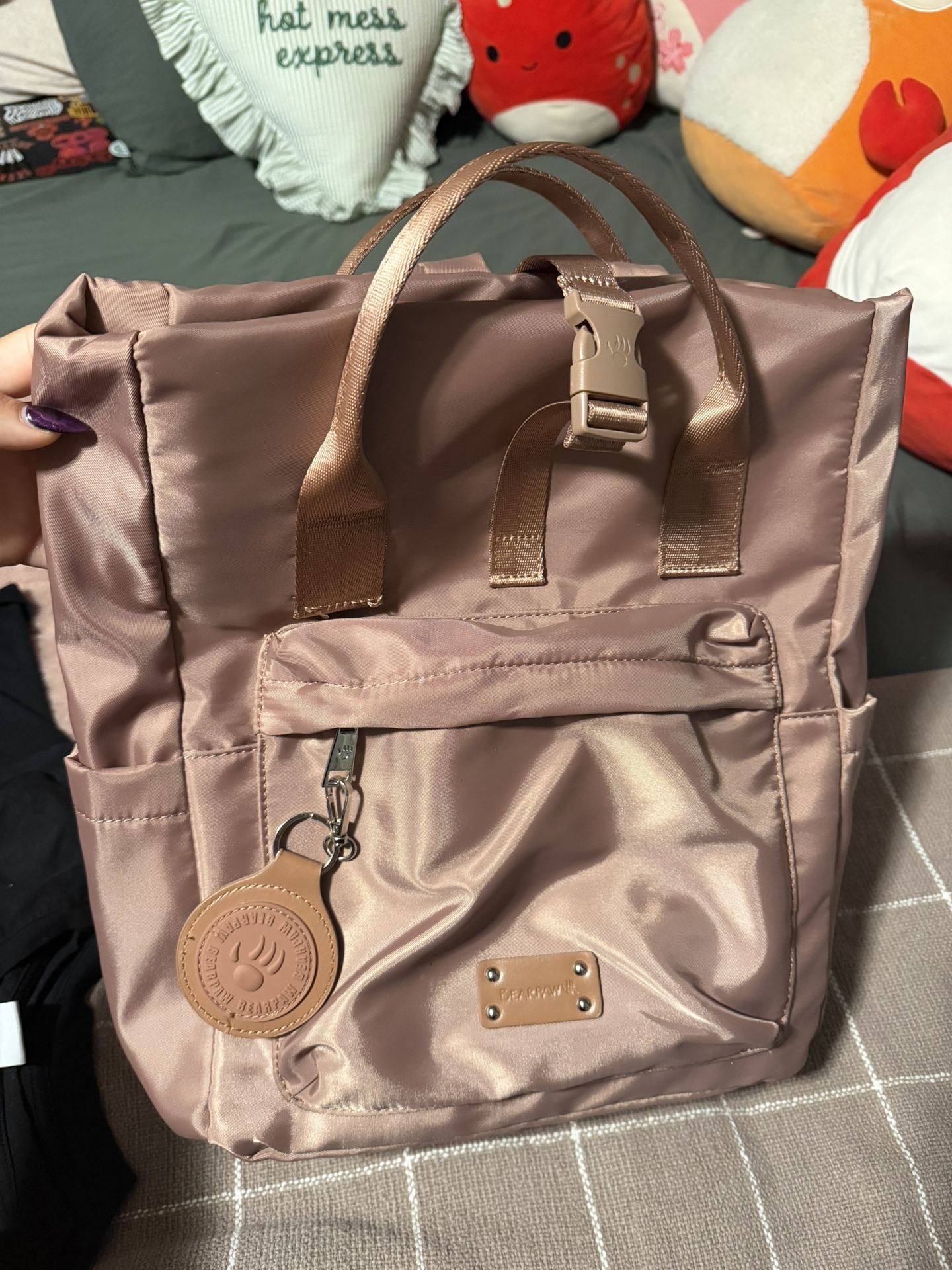 Rose Gold Bear paw Backpack