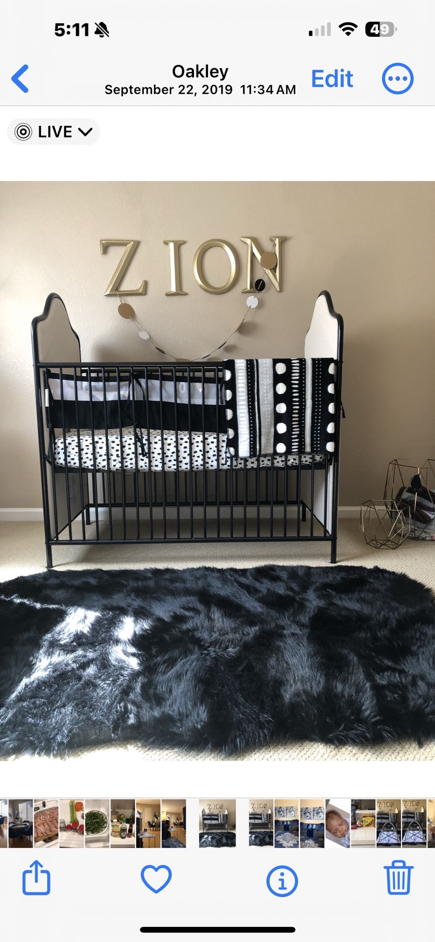 Baby crib And Changing Table With Brand New Mattress
