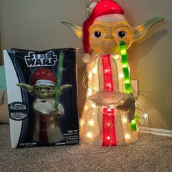Star Wars Yoda Xmas Lights 