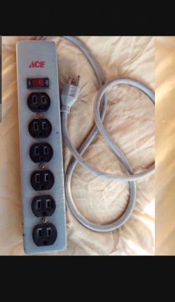 Ace Metal Power Strip With 3 Foot Cord And Breaker For Reset