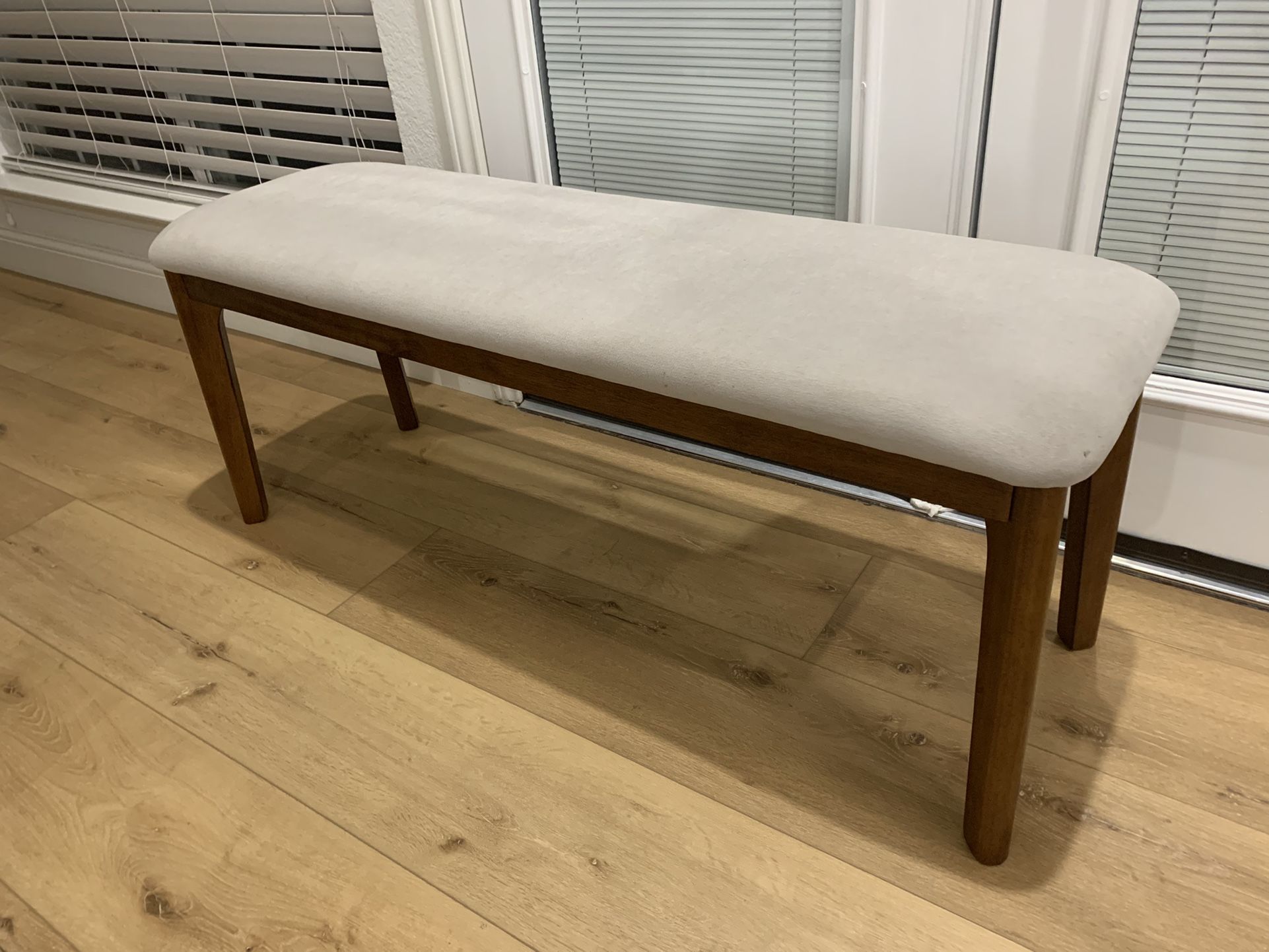 Astrid Mid-Century Dining Bench with Upholstered Seat Walnut - Project 62