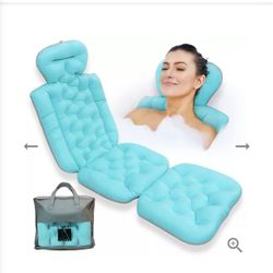 LAVIVIO FULL BODY BATH PILLOW FOR BATHTUB - BATH PILLOWS FOR TUB FULL BODY - SERENE SPA EXPERIENCE WITH ADJUSTABLE LUMBAR SUPPORT. EXTRA THICK CUSHION
