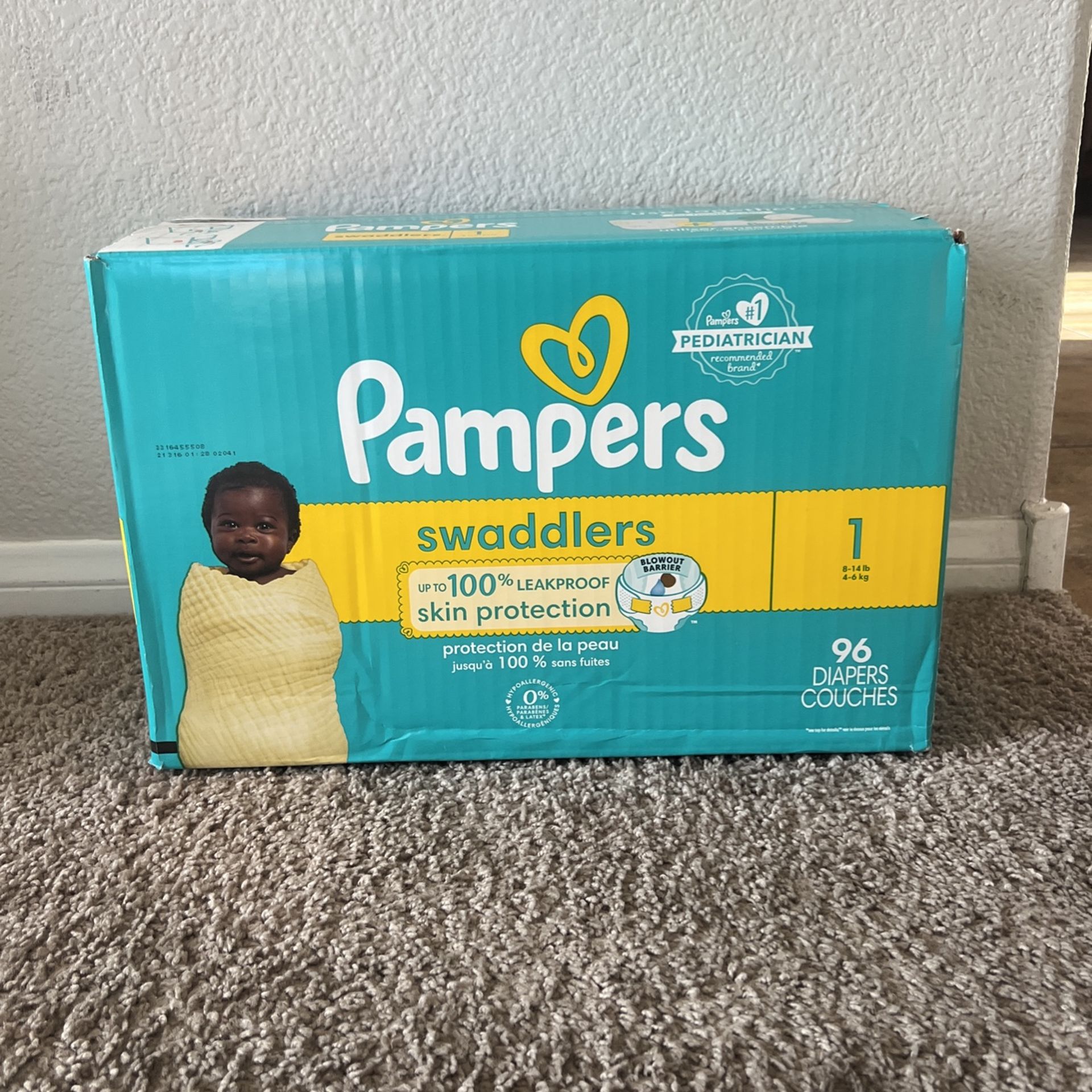 Pampers Swaddlers 96 Count Size 1