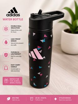 NEW Adidas Insulated Stainless Steel Water Bottle – 20 oz