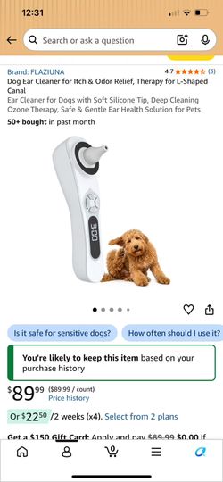 FLAZIUNA Dog Ear Cleaner – Ozone Therapy, Soft Silicone Tip