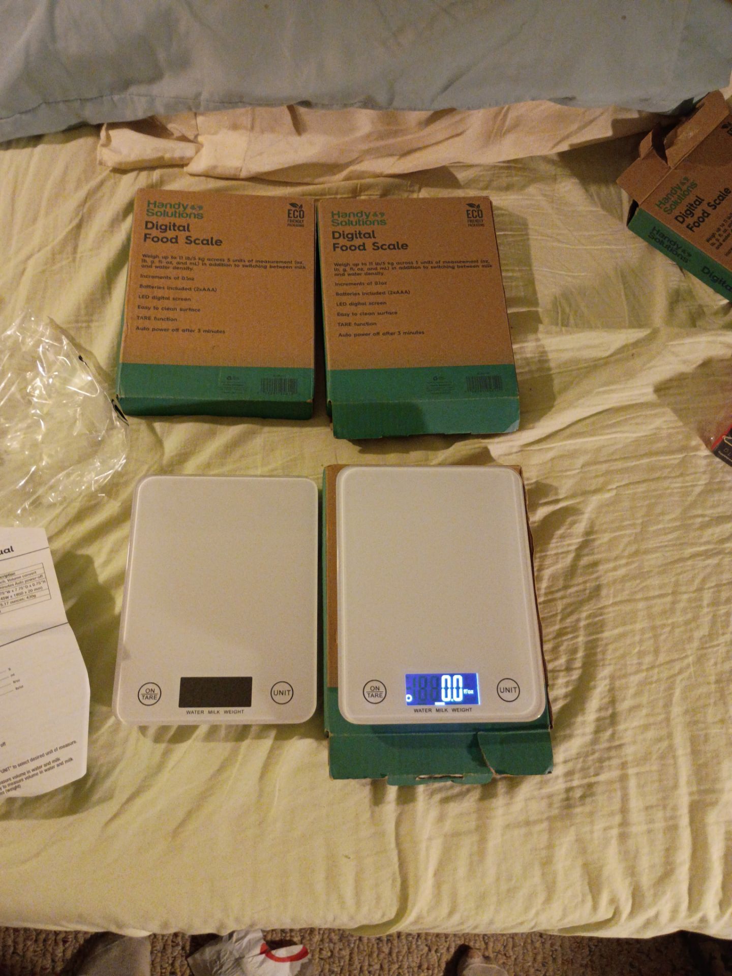 4 large face digital scales easy to use brand new never used