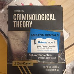 Third Edition Criminological Theory