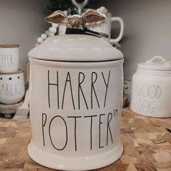 Rae Dunn Harry Potter Golden Snitch Cookie Jar Canister 