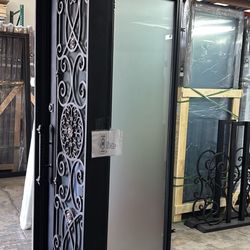 Wrought Iron Door With Openable Window 