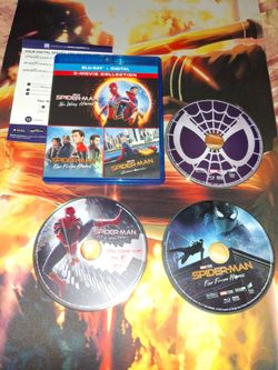 SPIDERMAN 3 MOVIE BLU-RAY COLLECTION...NO WAY HOME, FAR FROM HOME. HOMECOMING...VG COND....SMOKE FREE HOME...$25 FIRM...