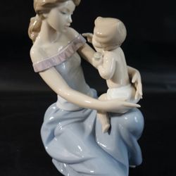 Lladro 6705 One for You, One for Me  Mother and Child Figurine