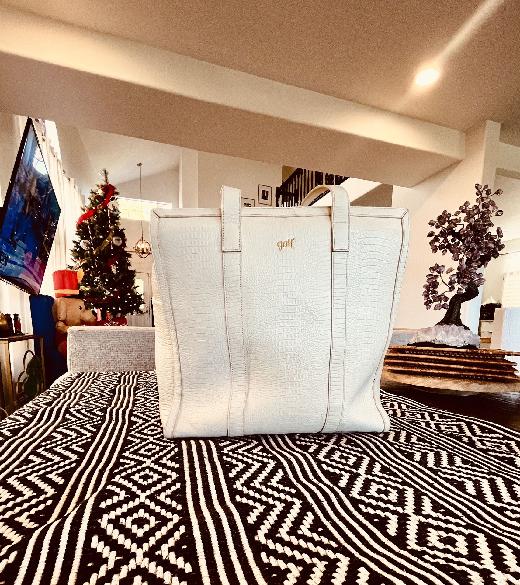 Golf Wang Alligator Tote Bag - cream