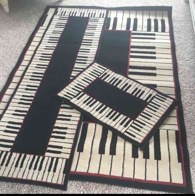 Andy Warhol piano rug 3 piece set