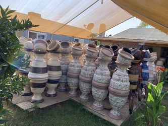 Masetas de barro/ Clay garden pots .