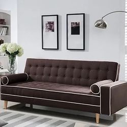 Joanne Collection Linen Futon Sofa Bed-available in 2 colors Now 419.00 Hot Buy! Free Delivery 🚚 