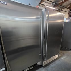 72" SUB ZERO COLUMNS REFRIGERATOR AND FREEZER STAINLESS STEEL 