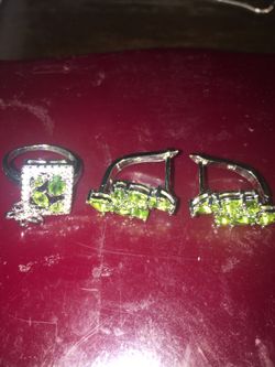 925 silver ring with earrings