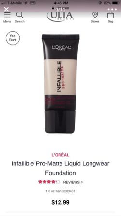 L’Oréal INFALLIBLE pro matte Liquid Longwear Foundation