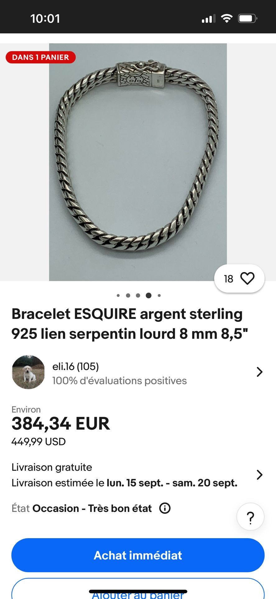 Hand Made 925 Esquire Bracelet Lien Serpentín Bracelets