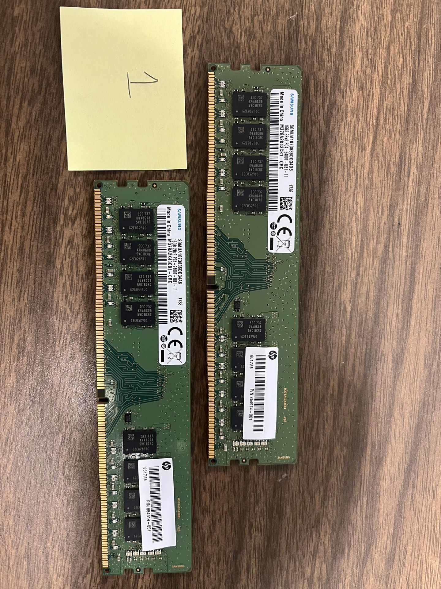 32GB DDR4-2400 Samsung Desktop Ram (2x16GB) #1