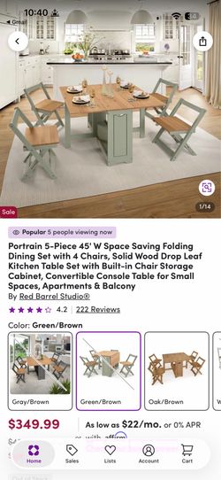 Folding Table with 4 chairs