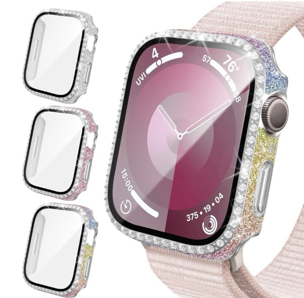 3 Pack Bling Case Compatible with Apple Watch 41mm