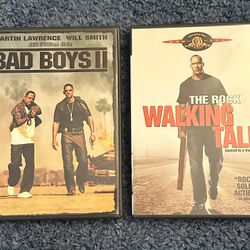 Lot Of 2 Action DVD Movies - Bad Boys ll/Walking Tall (2003, 2004)
