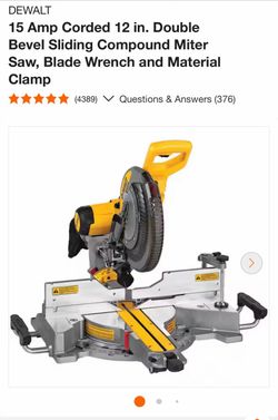 Dewalt 12 in sliding miter saw