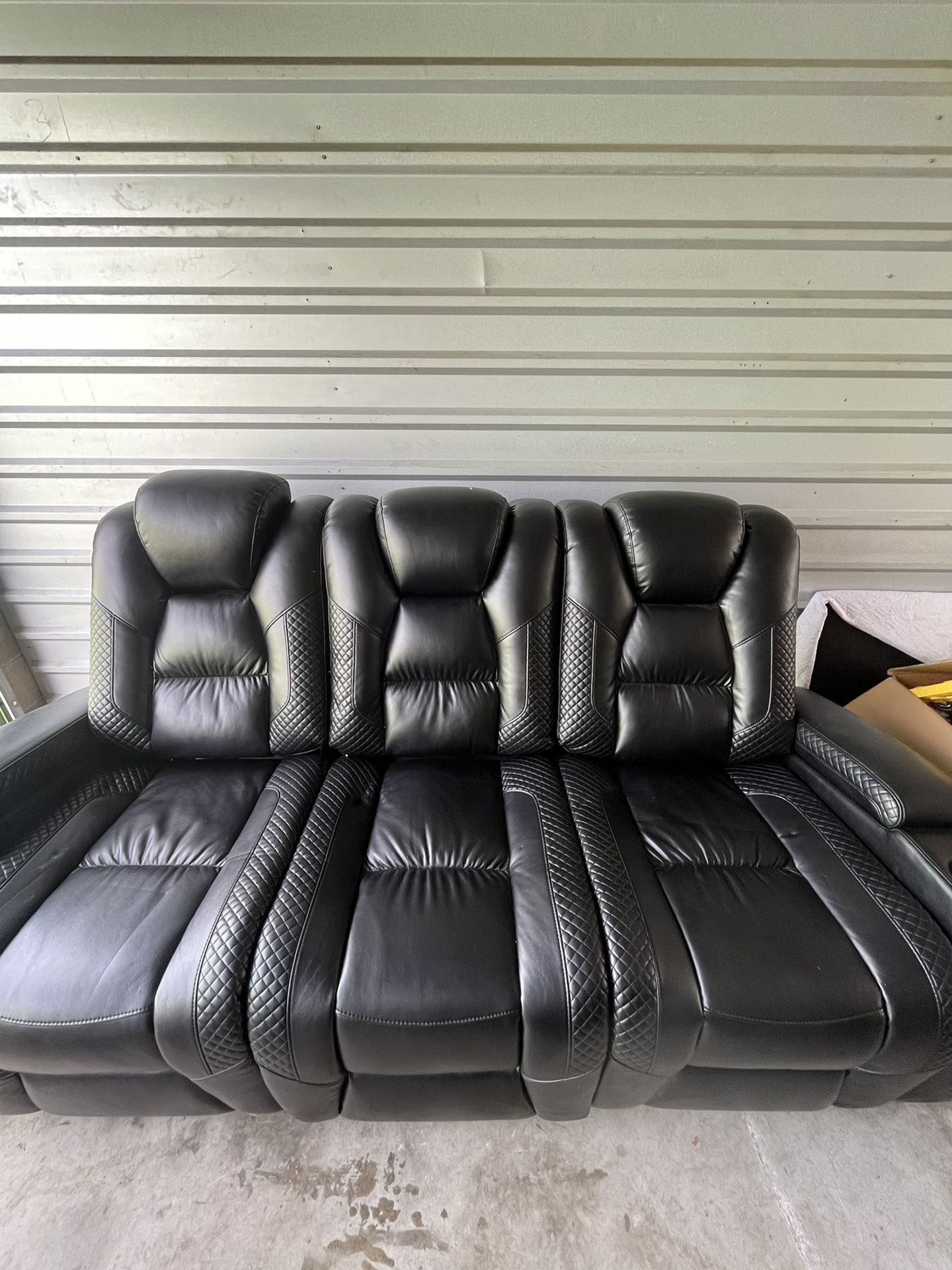 Reclining Black Couch 