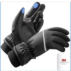 Winter Gloves Men Women Made with 3M Insulation, -20℉ GEANI-TEX Waterproof & Windproof Gloves for Cold Weather, Thermal Snow Ski Gloves with Extended 