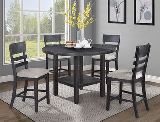NEW 5pc Counter Height DINING Room SET Table Chairs NO CREDIT NEEDED $10 Down