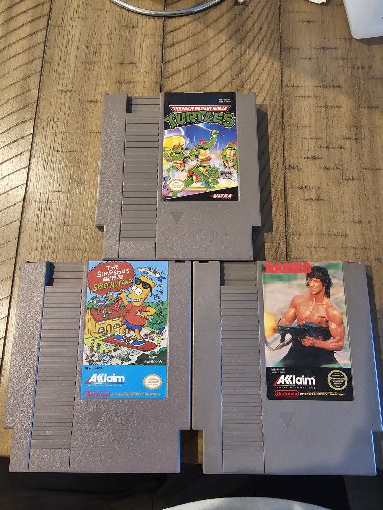 TMNT, The Simpsons, & Rambo NES LOT