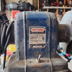 Vintage Craftsman bench grinder with stand.