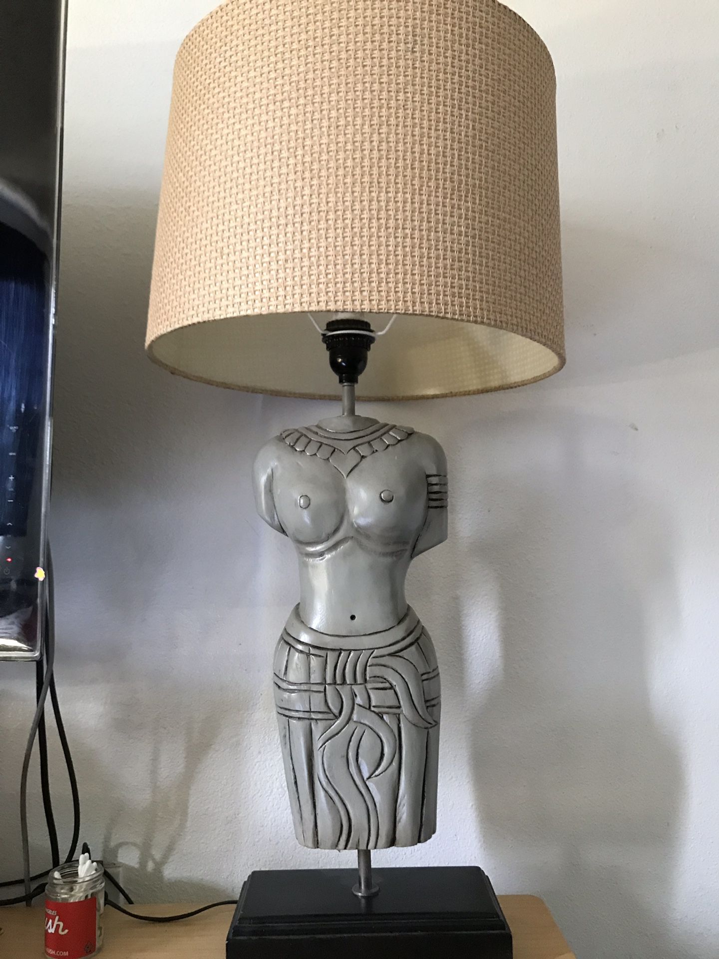 Tall Woman Lamp w Shade