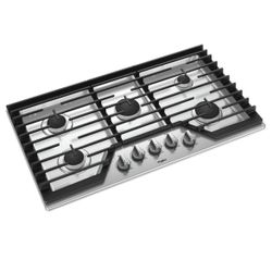 New In Box Whirlpool Stainless Steel 36” Gas Cooktop Drop In
