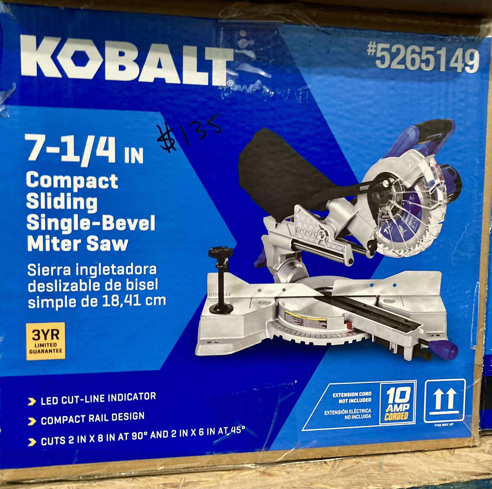 Kobalt 7-1/4in Compact Sliding Miter Saw