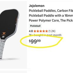 Pickleball Paddles, Carbon Fiber Pickleball Paddle with a 16mm Shark Power Polymer Core, The Pickleball Rackets Designed for Ultimate Spin & Consisten