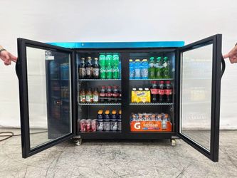 NSF 48 ins Beer Black Glass Door Back Bar Cooler case CBB48H