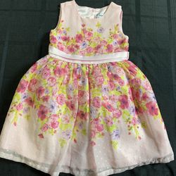 Nannette girls size 4T pink floral sping easter dress