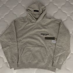 Essentials fear of god light oatmeal hoodie