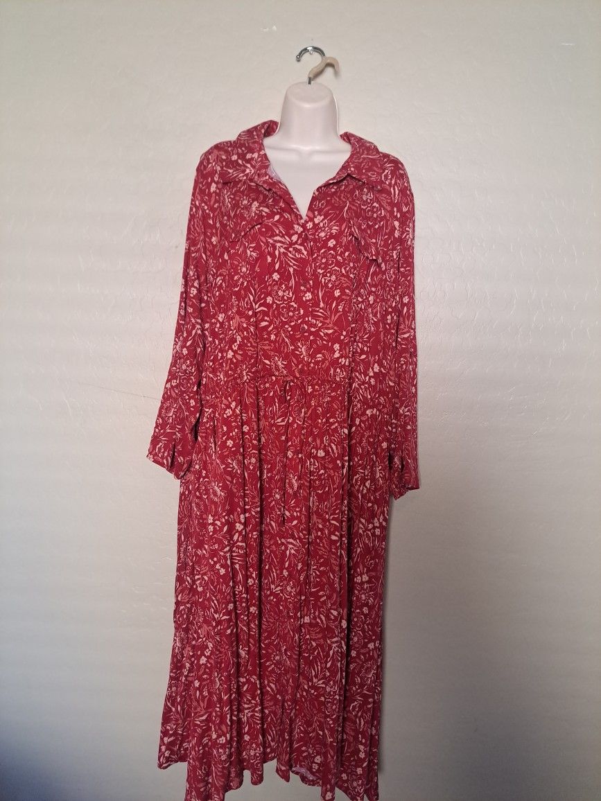 New, Torrid, Dress, Plus Size Clothes, Winter, Red, 22/24, 3x, 3, Christmas, 