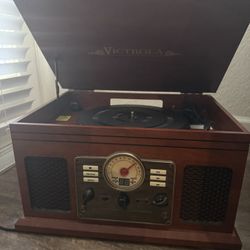 Victrola 6-in-1 Nostalgic Bluetooth Record Player & Multimedia 