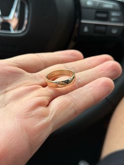 14k gold unisex band ring