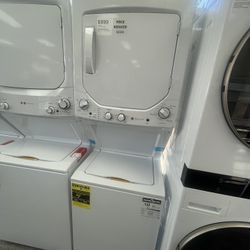 Now Only $899! GE Spacemaker 2.3 Cu Ft Washer & Gas Dryer, One Yr Warranty