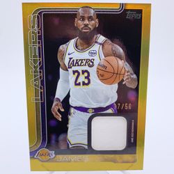 2025 Topps LeBron James GOLD Game-Used Jersey Relic Patch /50