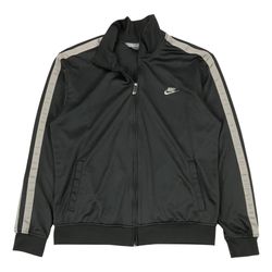 VINTAGE NIKE JACKET MENS XL GRAY TRACK SWEATSHIRT SWEATER SWOOSH TRAVIS FULL ZIP