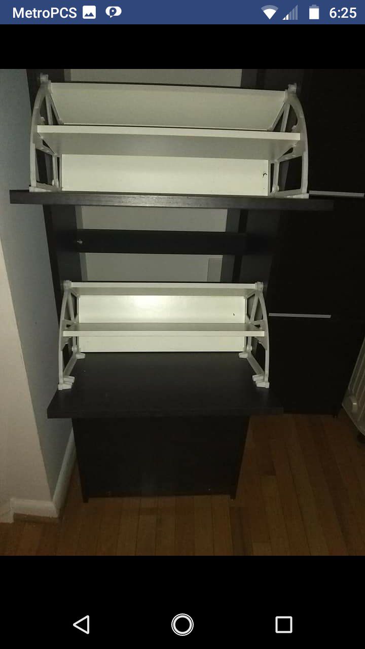 White or black Ikea shoe cabinets