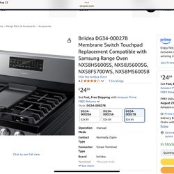 Briidea DG34-00027B Membrane Switch Touchpad Replacement Compatible with Samsung Range Oven NX58H5600SS, NX58J5600SG, NX58F5700WS, NX58M5600SB