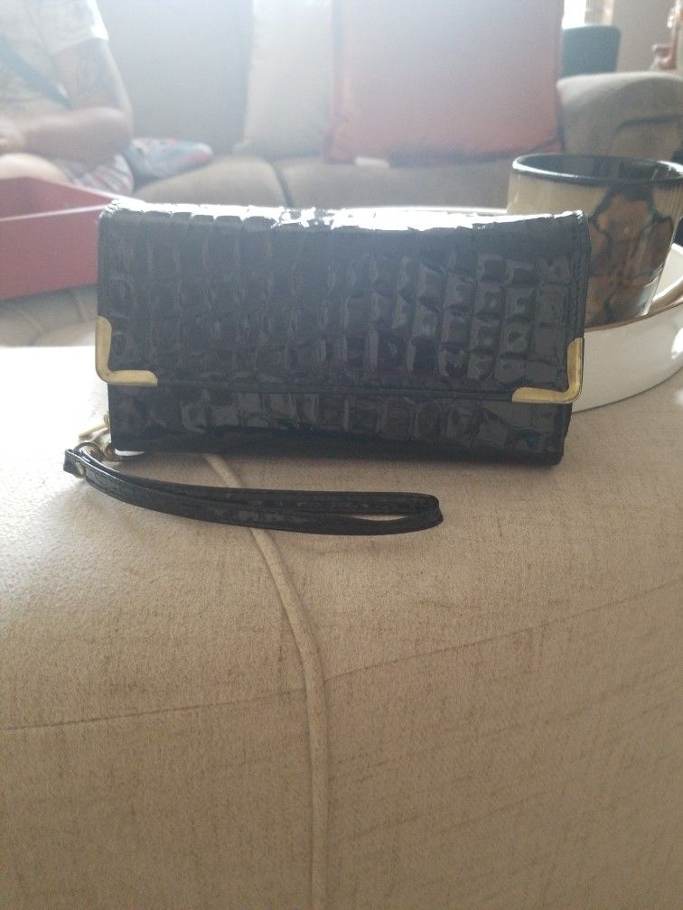 Patent Wristlet Wallet